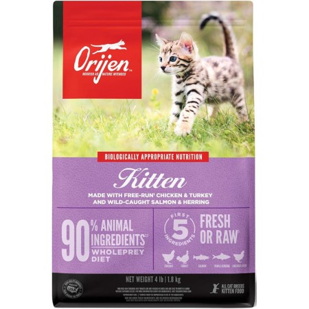 Orijen Kitten КУРКА ЛОСОСЬ сухий корм для кошенят від 5 тижнів 1.8 кг (71886)